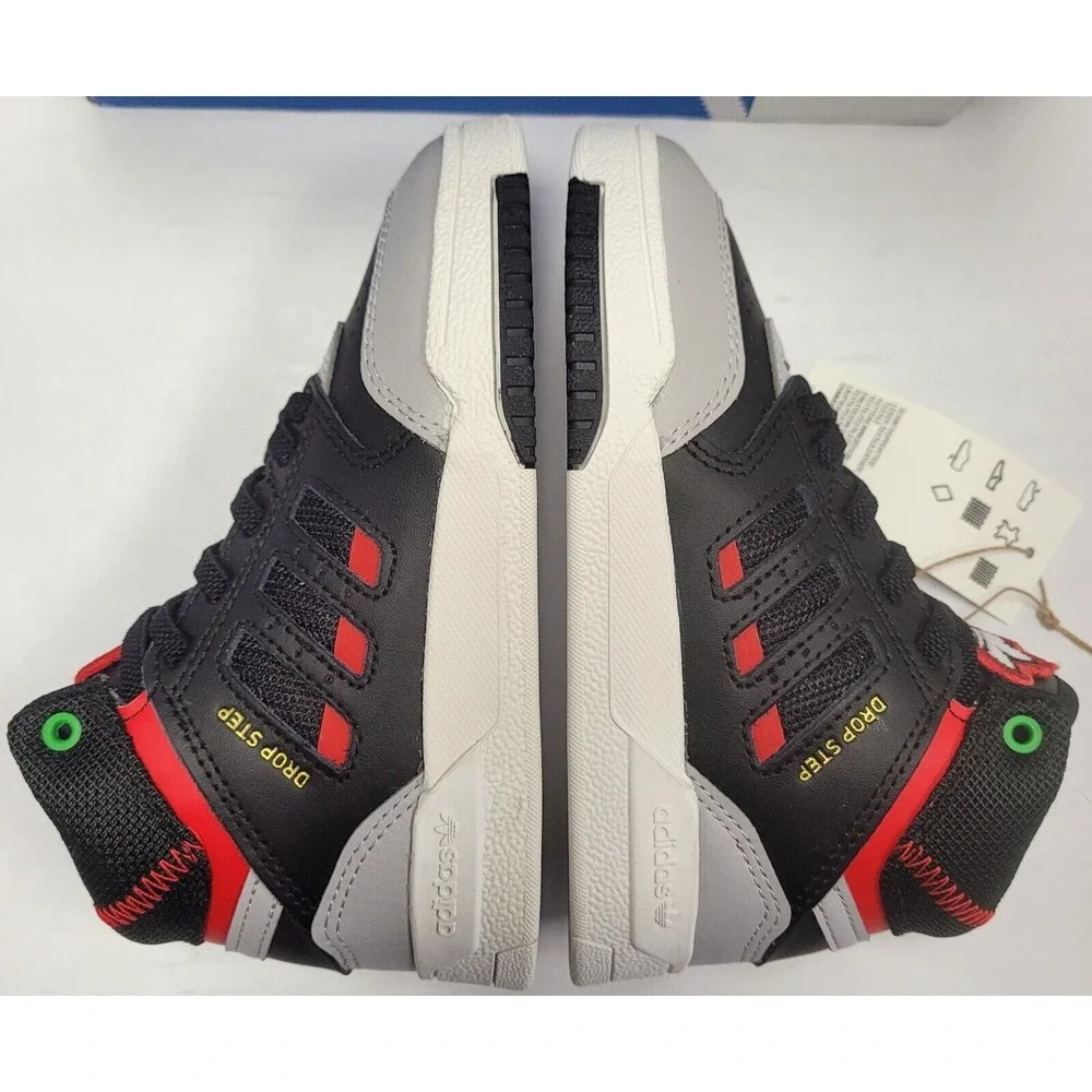 Adidas Drop Step Children's US 11.5K Sneakers GX6517 Black Grey Red NEW with Box